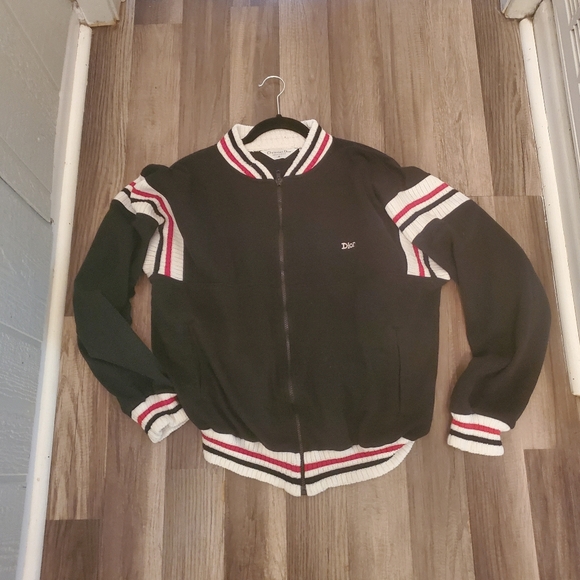 Dior Black Jacket with Red and White Stripes - Picture 1 of 12